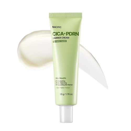 NACIFIC Cica PDRN Barrier Repair Cream, Korean Moisturizer with 76% Centella Asiatica, Skin Barrier Strengthening & Deep Hydration for Dry Sensitive Skin, Low pH Calming Face Cream, 1.76 oz (50g)