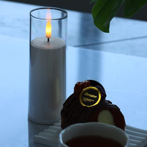 6-Pack Flameless Candles with Remote & Timer, 2x6 Inches, Clear Acrylic