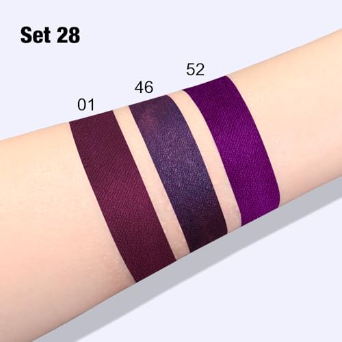 Liquid Lipstick Set - Burgundy Red & Dark Purple Matte Lip Stains, 3 Colors, Long Lasting Waterproof