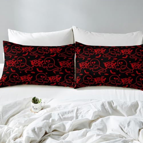 Halloween Ghost Full Size Bedding Set - Cartoon Bed Sheets for Kids Boys Girls - Halloween 11 / Full Variation
