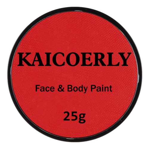 Water Based Face & Body Paint Palette - Halloween Makeup Paint - Red - KAICOERLY