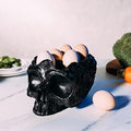 Gothic Skull Egg Holder Container Bowl - 6 Eggs Decorative Kitchen Organizer
