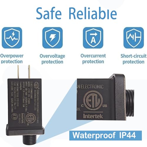 12V 1.25A Outdoor Inflatable Decoration Power Adapter (4 Pack) - UL Safety Certified