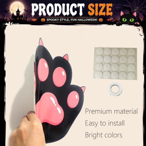 Halloween Black Cat Car Decorations Kit for SUV Trunk & Home Entryway
