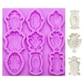 Silicone Picture Frame Mold 9-Cavity for Resin, Chocolate & Crafts