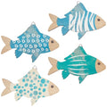 Wood Fish Wall Decor - Nautical Coastal Beach Art Set - Style2