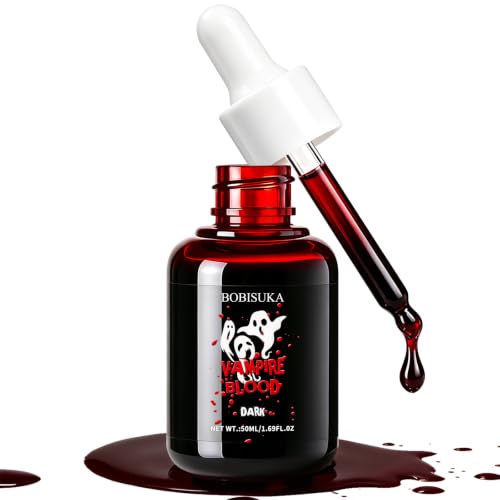 Halloween Fake Blood Dripping Liquid - Realistic & Washable, Dark Color, 1.69oz