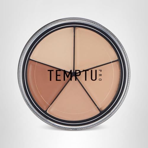 TEMPTU S/B Silicone-Based Concealer Wheel | 5 Natural Skin Tone Shades For Weightless Coverage Of Redness, Dark Spots & Discolorations