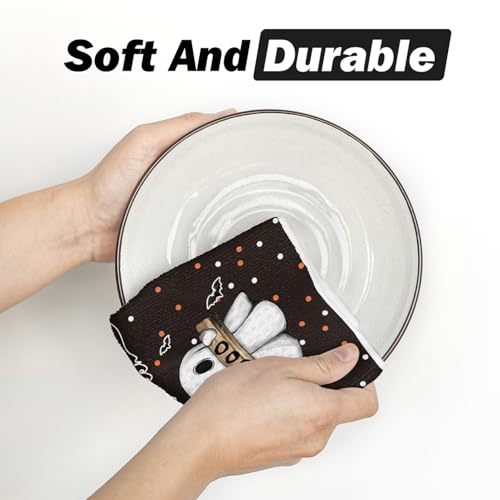 12x24 Inch Black Microfiber Kitchen Towels Set of 2 - Quick Dry, Absorbent Dish Cloths