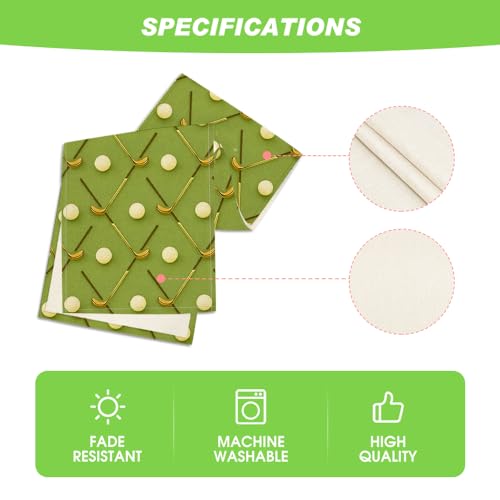 Golf Themed Table Runner 13x72 Inch Green Sport Party Decor for Home & Dining
