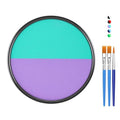 Matte Finish Face Body Paint Set - Purple & Cyan, 30g Water-Activated Makeup for Halloween & Cosplay
