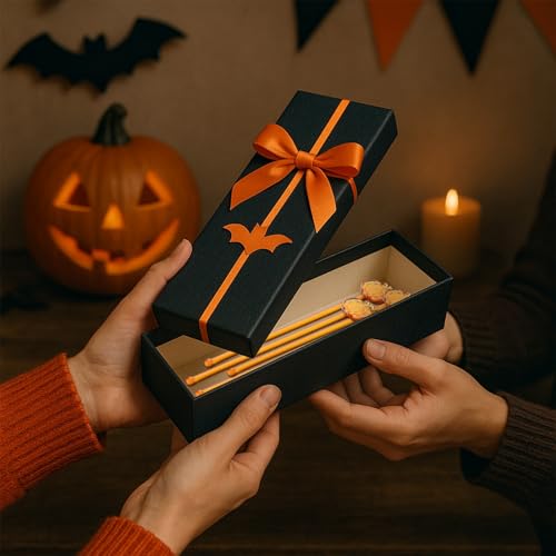 Pumpkin Glass Drink Stirrers - Fall Swizzle Sticks for Cocktails & Coffee - 12 Pack