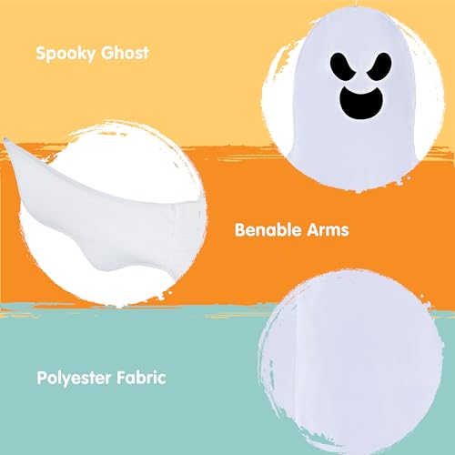 Cute Ghost Halloween Tree Wrap Decor - 2 Pcs Flying Ghosts for Outdoors & Yard