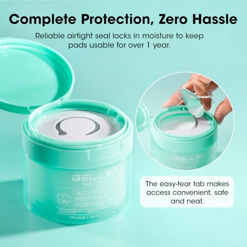 Nail Prep Wipes Alcohol Pads, Lint-Free, Pre-Moistened for Manicure & Pedicure