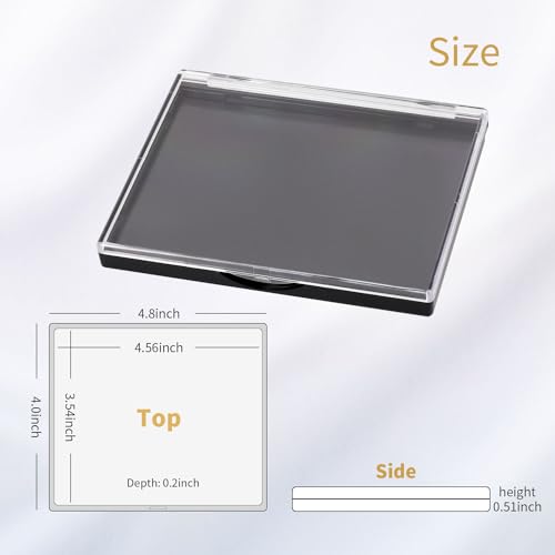 Magnetic Refillable Makeup Palette Set with Clear Top - 5 Pack Small Eyeshadow Storage Boxes for DIY Cosmetics Travel