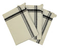 3-Pack Retro Black Striped Dish Towels - 18x28 Inch Kitchen Towels - Cotton
