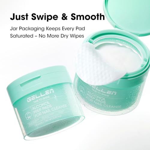 Nail Prep Wipes Alcohol Pads, Lint-Free, Pre-Moistened for Manicure & Pedicure