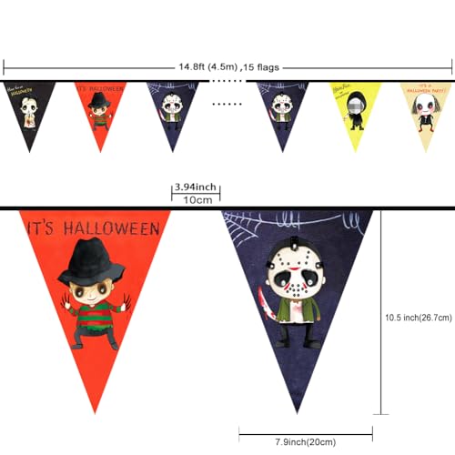 Halloween Horror Movie Theme Banner for Indoor & Outdoor Decorations - Multi1