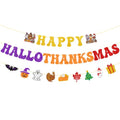 Colorful Glitter Happy Halloween Thanksgiving Christmas Banner Party Decorations
