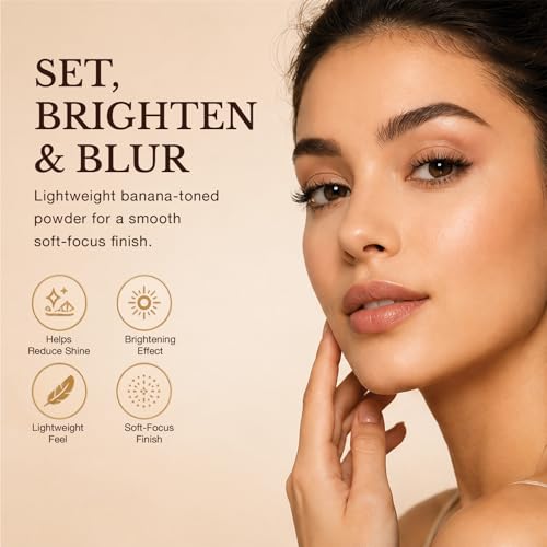 Bellapierre Banana Setting Powder Original 0.14 Oz - Talc-Free Matte Finish
