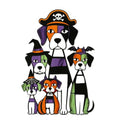 Halloween Dog Wall Art - Purple Metal Autumn Decorations for Home