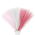 Artificial Pampas Grass Set - Blush Pink White, 30 pcs, 21.6" Faux Flower Decor