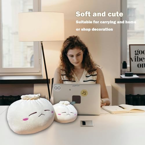 X-Large Frown Dumpling Plush Pillow - Funny Food Stuffed Animal for Kids and Adults