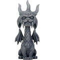 Dark Grey Gothic Gargoyle Guardian Statue for Desk & Shelf Decor