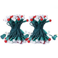 BOHON Outdoor Globe String Lights 24FT 70 LEDs - Red & Warm White 2 Pack