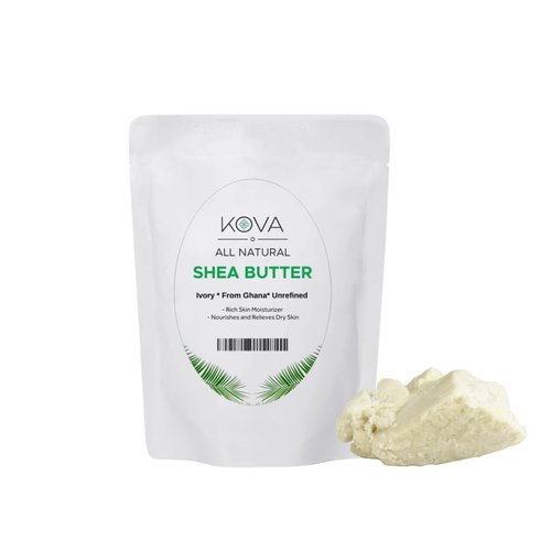 Kovafood Raw Unrefined African Shea Butter - 100% Pure Natural, 1Lb- White/Ivory