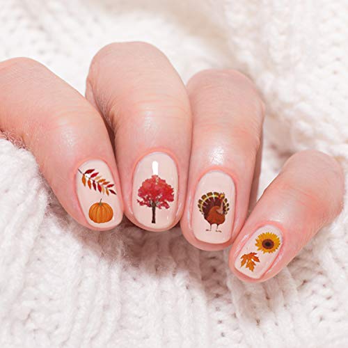 Halloween and Fall Nail Art Decals - 1000+ Self-Adhesive Stickers for Manicure & Pedicure