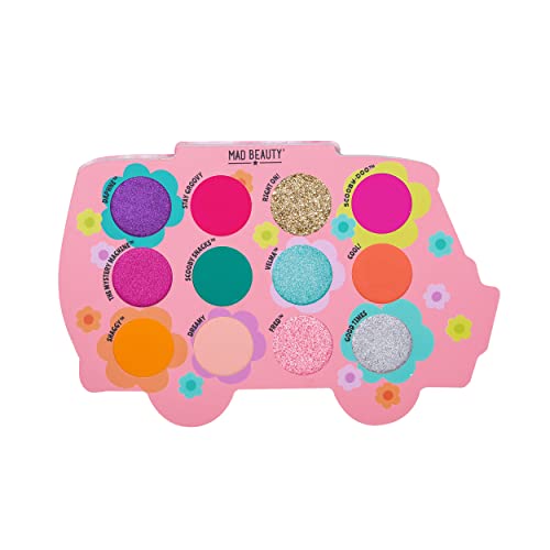 Kids Eyeshadow Palette with Mirror & Glitter - 12 Metallic Shades for Creative Makeup
