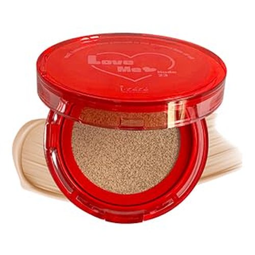 IZEZE Love Me Cushion 0.49 oz, 14g (#23 Nude) Glow Finish type, Dewy Finish, Korean Makeup Cushion for All Skin Types