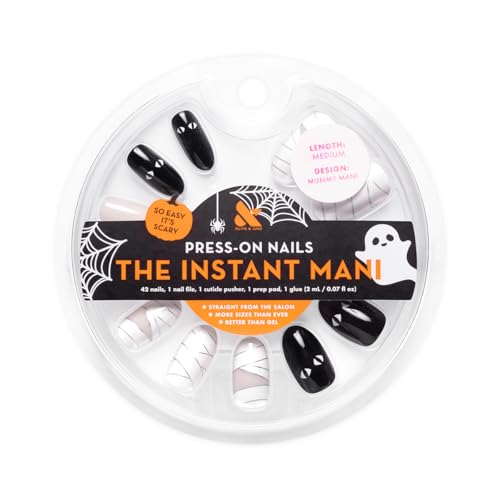 Halloween Mummy Press-On Nails - Salon-Quality Fake Nails for Spooky Manicure