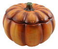 Ceramic Pumpkin Soup Bowl with Lid - Halloween Fall Kitchen Decor, 6-Inch Orange Pumpkin