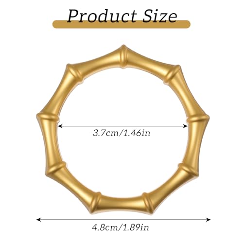 Set of 24 Gold Bamboo Napkin Rings - Elegant Table Decoration for Weddings & Parties