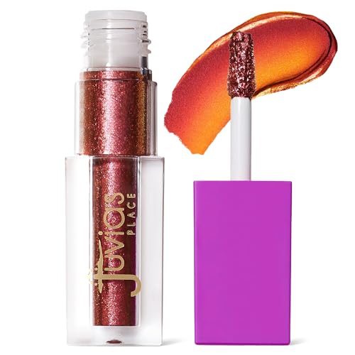Iridescent Red Orange Duochrome Liquid Eyeshadow - Glitter & Shine, Multi-Color Makeup