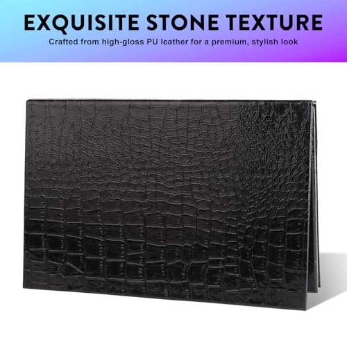Large Magnetic Makeup Palette with Foldable Stand - Holds 60 Pans, Black