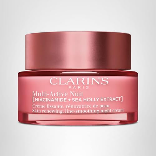 Clarins Multi-Active Renewing Night Moisturizer with Niacinamide | Smooth Fine Lines | Visibly Tighten Pores | Even Tone and Texture | Boost Glow | Strengthen Moisture Barrier | All Skin Types