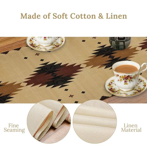 13x90 Inch Southwestern Ethnic Table Runner - Boho Native American Aztec Style