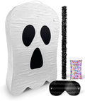 Ghost Halloween Piñata with Stick - 17 Inch Spooky Party Decor & Favors - Variation of Ghost Halloween