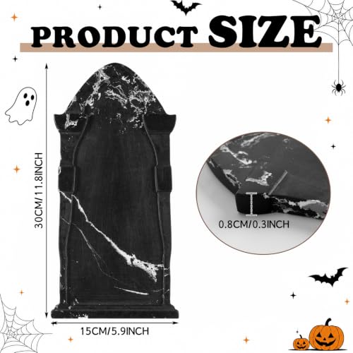 Halloween Coffin Marble Charcuterie Board Black Tombstone Serving Tray - Coffin Box Variation
