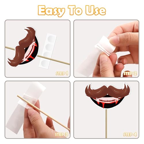 Halloween Photo Props Kit - 30pcs Funny & Spooky Costume Accessories - Variation: Halloween