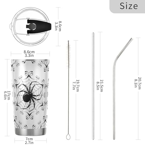 Halloween Spider Insulated Travel Mug 20oz - Back to School Holiday Gift - Variation Multi-005