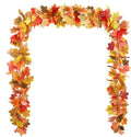 Fall Maple Leaves Garland - 2 Pieces, Autumn Thanksgiving Decor