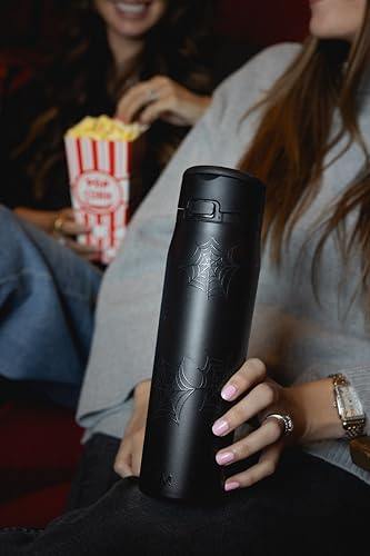 Simple Modern Halloween Water Bottle with Straw - 24oz Spiderweb Design - Spooky Edition