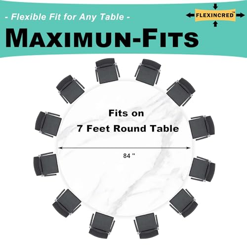 Black Round Plastic Tablecloth 84 Inch Pack G04-Black - Disposable Party Cover