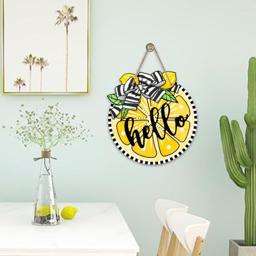 Lemon Front Door Sign - Spring Summer Seasonal Welcome Farmhouse Decor