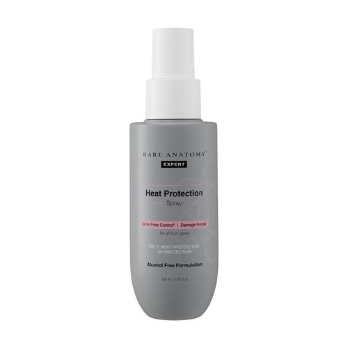 Bare Anatomy Heat Protection Spray Serum - Frizz Control for 24 Hours | Enriched with Vitamin E & Veg Keratin | 5.2 Fl Oz