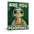 Funny Turtle Bathroom Decor - Pooping Turtle Artwork Print - Variation of Turtle1